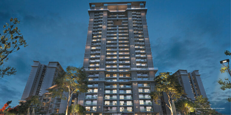 big building of Godrej apartments